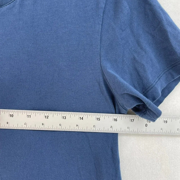 Intimissimi T-Shirt Men's Sz S Blue Plain 3-Button Crew Neck Regular Fit - Picture 3 of 10